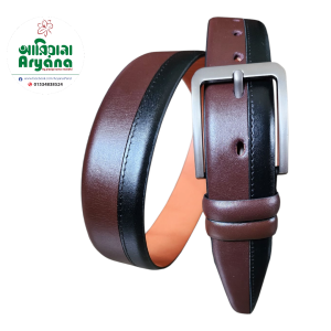 Aryana Premium Leather Belt for Men-Brown with Black